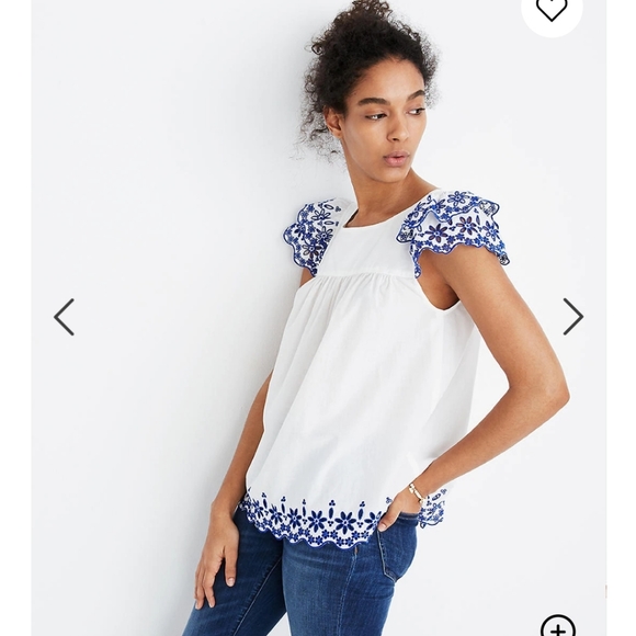 Madewell Tops - Madewell Embroidered Story Top